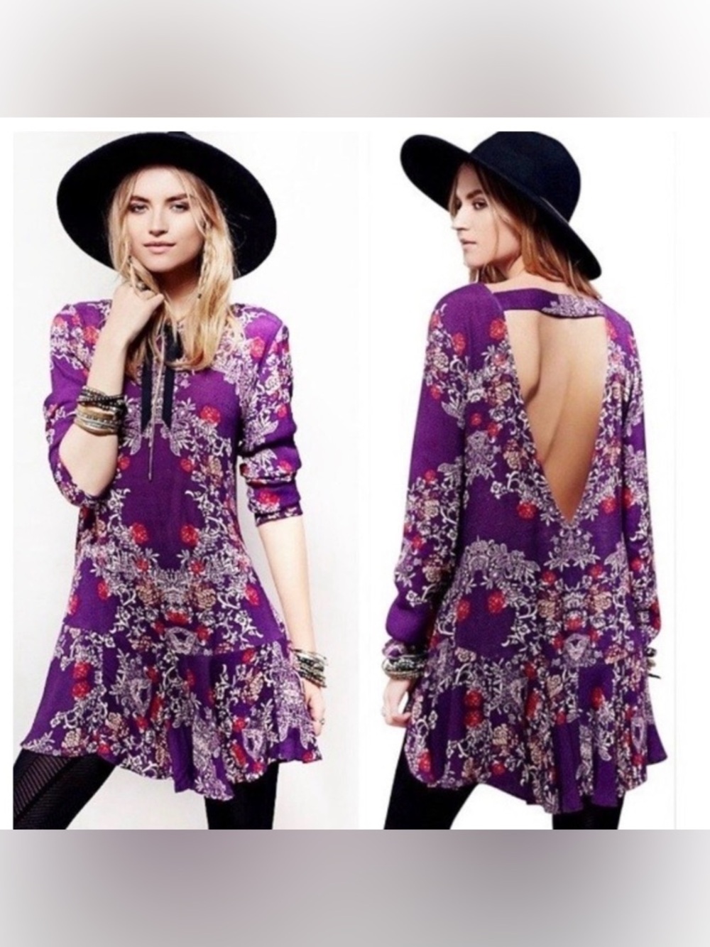 Free People Smooth Talker floral tunic dress